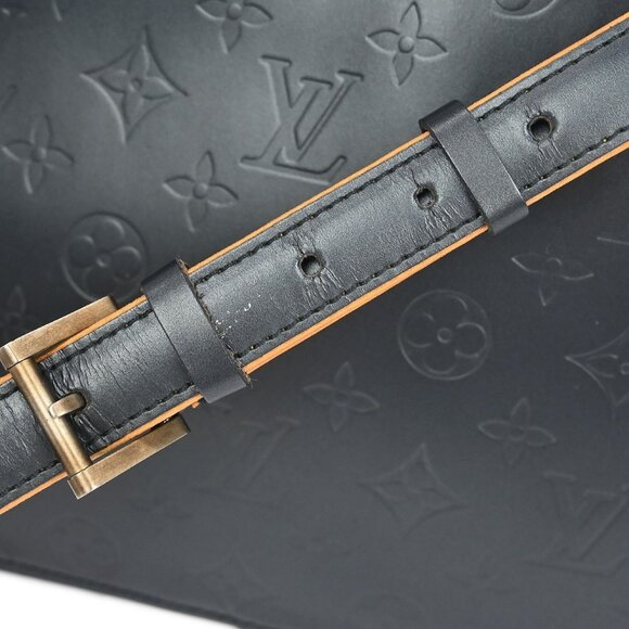 Louis Vuitton Blue Monogram Mat Alston Shoulder Bag M55125 CA0032 XX07580 - Picture 4 of 11